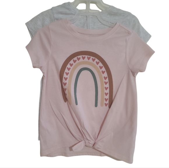 3T Girls Garanimals Short Sleeve Front Tie T-Shirts And Jeans, Bundle of 3 Items - Picture 2 of 14